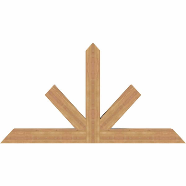 Ekena Millwork Saratoga Timber Gable Bracket, Western Red Cedar, 72"W x 39"H x 5 1/2"D x 5 1/2"F, 13/12 Pitch GBW072X39X0606SAR00SWR - main